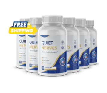 Quiet Nerves nerve health support supplement bottles